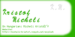 kristof micheli business card